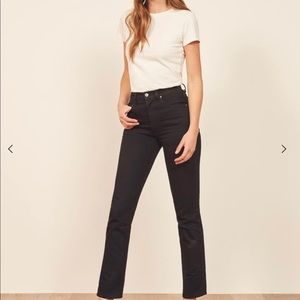Reformation Stevie Ultra High Rise Jean in Black